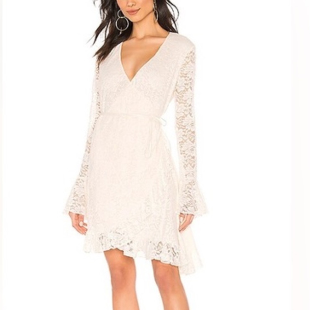 We are HAH Wrap Star Dress in Eggshell